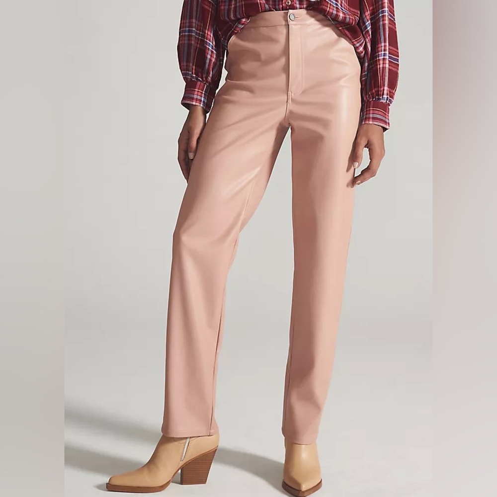 En Saison Lana Pink Faux Leather Pants size XS NWT